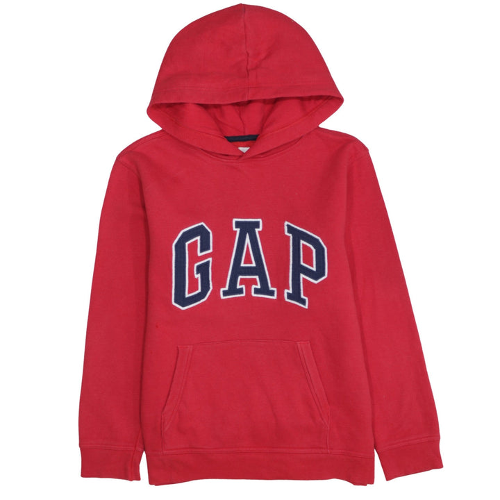 GAP Kids Boys Red Pullover Hoodie Size 14-16 Classic Logo Cotton Blend