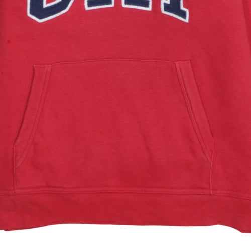 GAP Kids Boys Red Pullover Hoodie Size 14-16 Classic Logo Cotton Blend