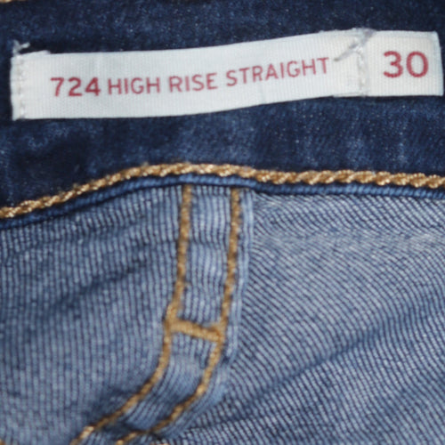 Levi's Women's Blue 724 High Rise Straight Jeans Size 30