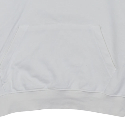 Nike Women's White Small Pullover Hoodie with Logo Graphic