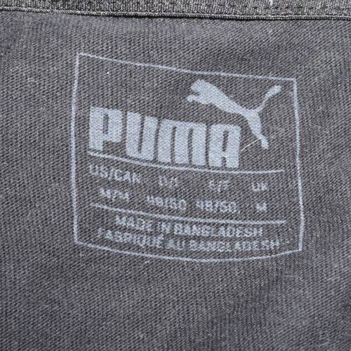 Puma Men Black Medium Graphic Logo Short Sleeve T-Shirt