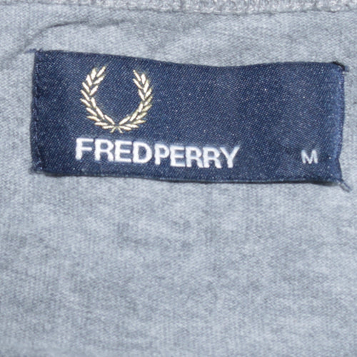 Fred Perry Men's Grey Graphic Logo T-Shirt Size M