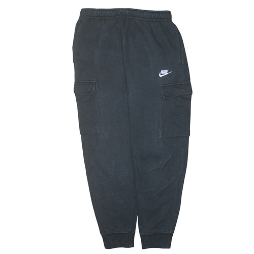 Nike Men's Black Cargo Fleece Joggers Trousers Size S Regular Fit