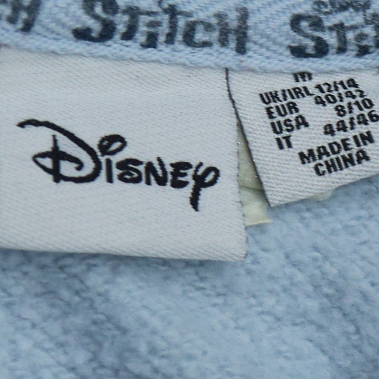 Disney Primark Women Light Blue Stitch Sweatshirt Size 12/14