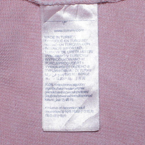 Tommy Hilfiger Womens Pink XL Pullover Sweatshirt Cotton Casual