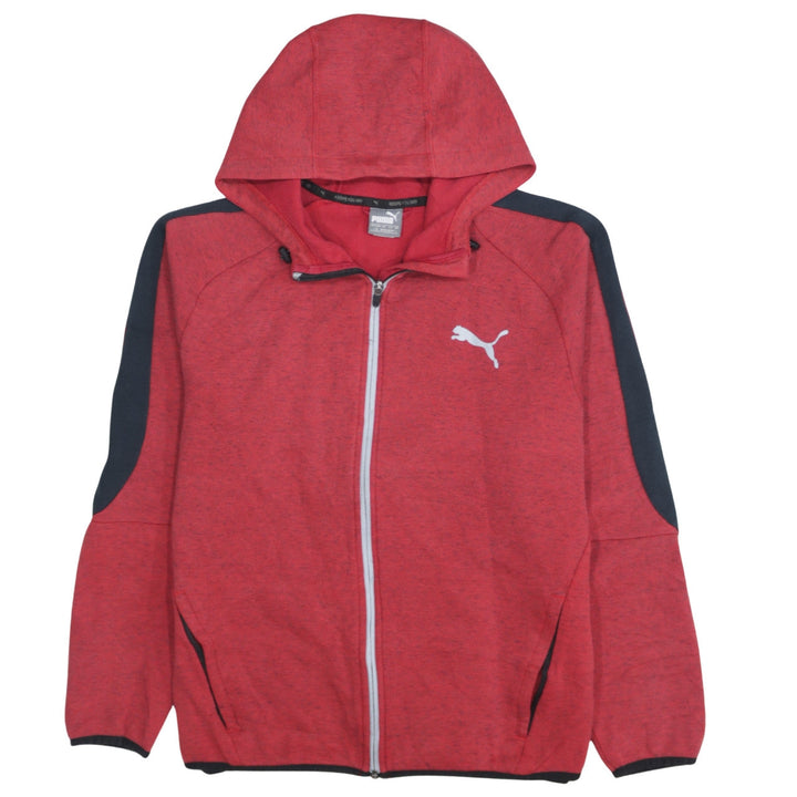 Puma Men's Red Full Zip Hoodie Size L Sports Casual Jacket