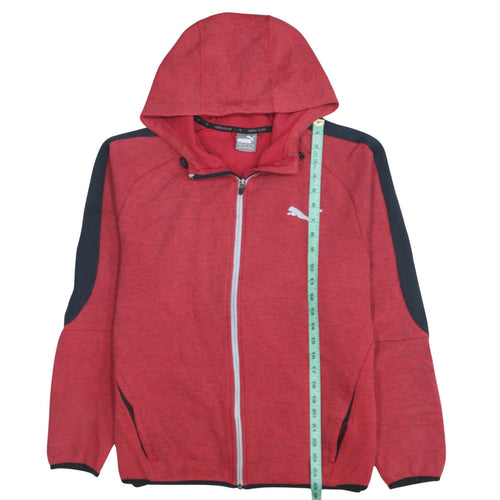 Puma Men's Red Full Zip Hoodie Size L Sports Casual Jacket
