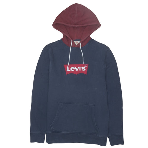 Levi's Men's Blue Pullover Hoodie M Logo Graphic Fleece