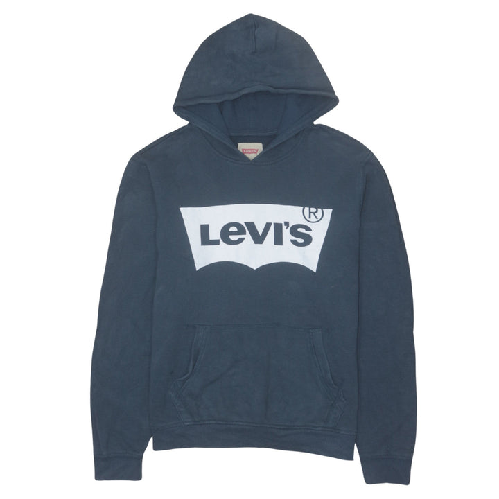 Levi's Boys Blue Pullover Hoodie Size 16 Years Logo Fleece Sweatshirt