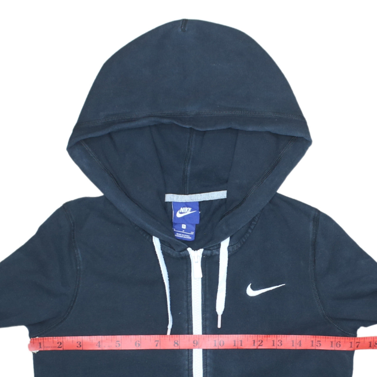 Nike Women's Black Full Zip Hoodie Size S Lightweight Fleece