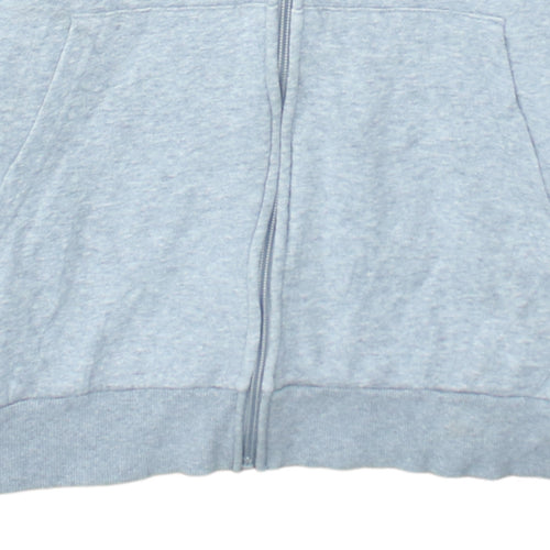 Adidas Men's Grey Full Zip Hoodie Size M Sports Hooded Sweatshirt