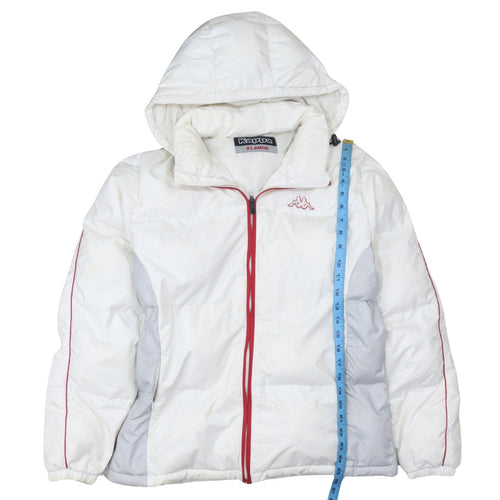 Kappa Men’s White XL Puffer Jacket Hooded Winter Coat