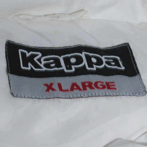 Kappa Men’s White XL Puffer Jacket Hooded Winter Coat
