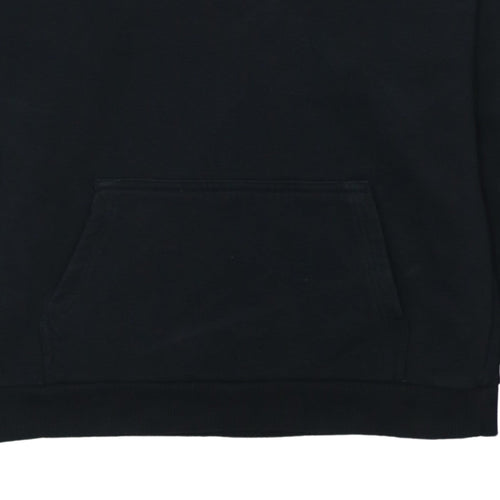 Fila Men's Black Pullover Hoodie with Logo Trim Size S