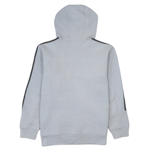Adidas Men Grey Pullover Hoodie Medium Logo Sports Style