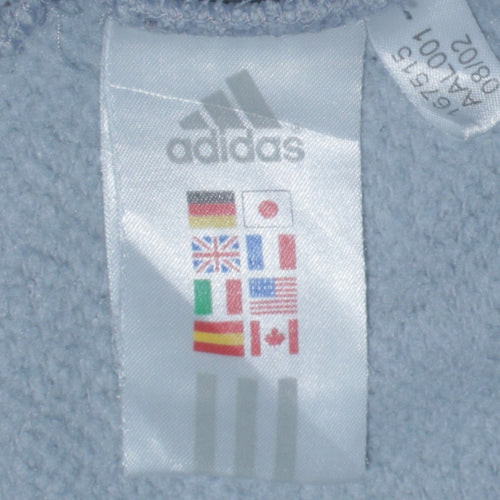 Adidas Men Grey Pullover Hoodie Medium Logo Sports Style