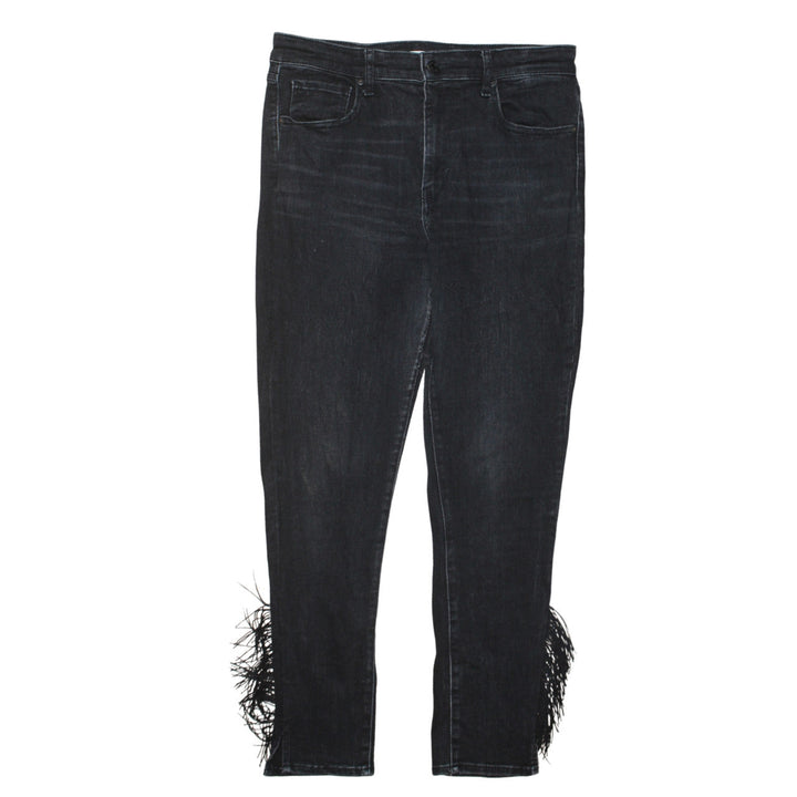 Levi's Women's Black High Rise Skinny Fringe Hem Jeans Size 31