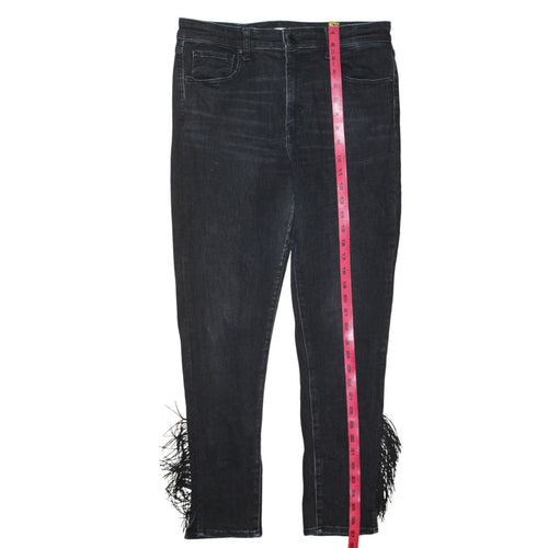Levi's Women's Black High Rise Skinny Fringe Hem Jeans Size 31