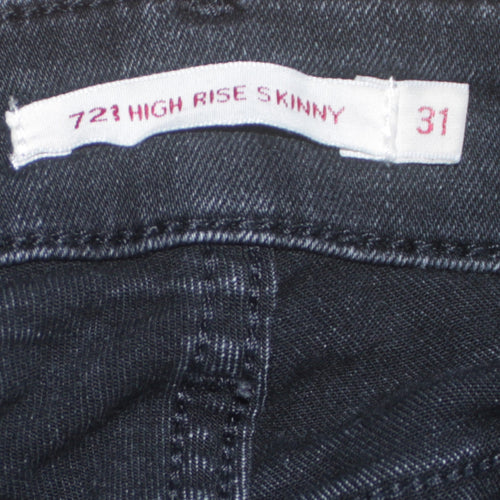 Levi's Women's Black High Rise Skinny Fringe Hem Jeans Size 31
