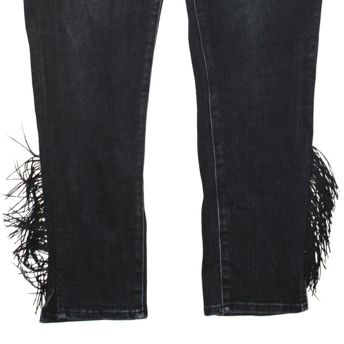 Levi's Women's Black High Rise Skinny Fringe Hem Jeans Size 31