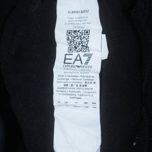 Emporio Armani EA7 Boys Black 10 Years 1/2 Zip Hoodie Sweatshirt