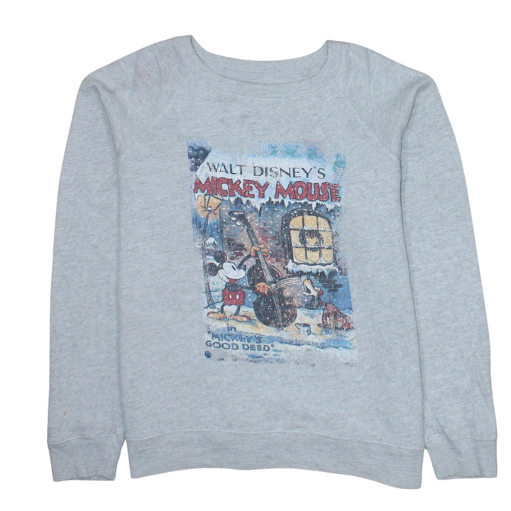 Marks and Spencer Disney Women's Grey Mickey Mouse Sweatshirt Size 14