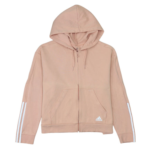 Adidas Women’s Pink Full Zip Hoodie XL - Hooded Sweatshirt Casual
