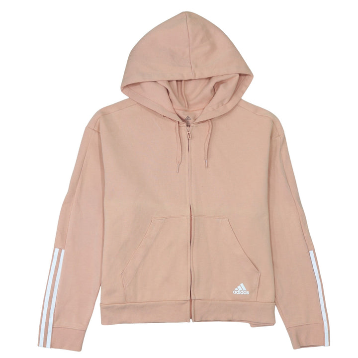 Adidas Women’s Pink Full Zip Hoodie XL - Hooded Sweatshirt Casual