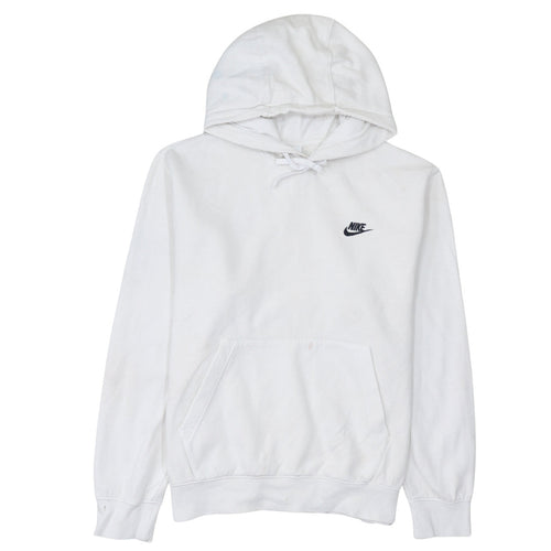 Nike Men’s White Pullover Hoodie M Sports Fleece Sweatshirt