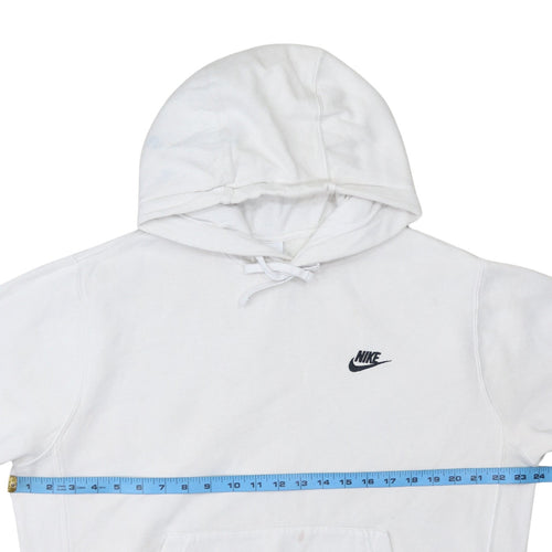 Nike Men’s White Pullover Hoodie M Sports Fleece Sweatshirt