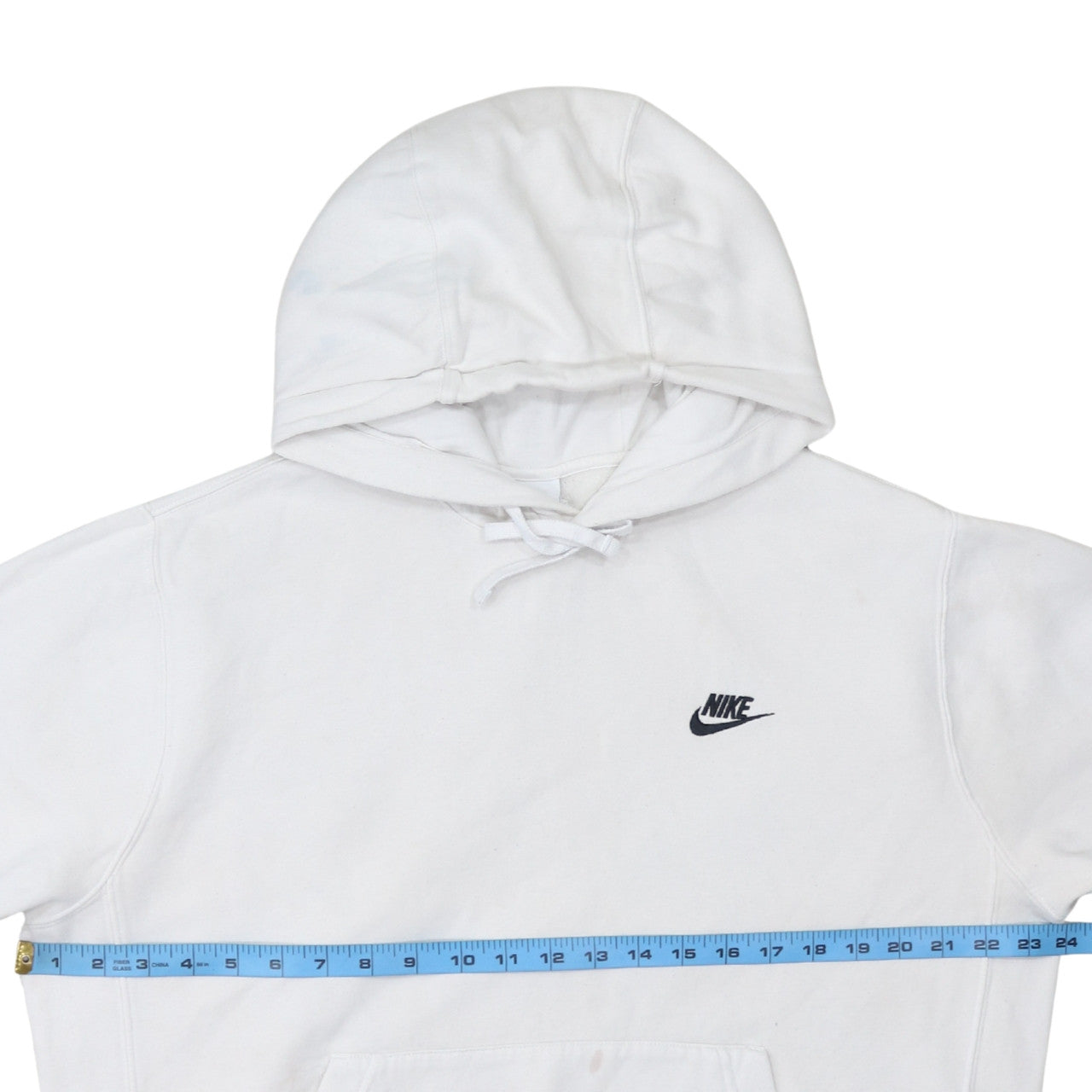 Nike Men’s White Pullover Hoodie M Sports Fleece Sweatshirt