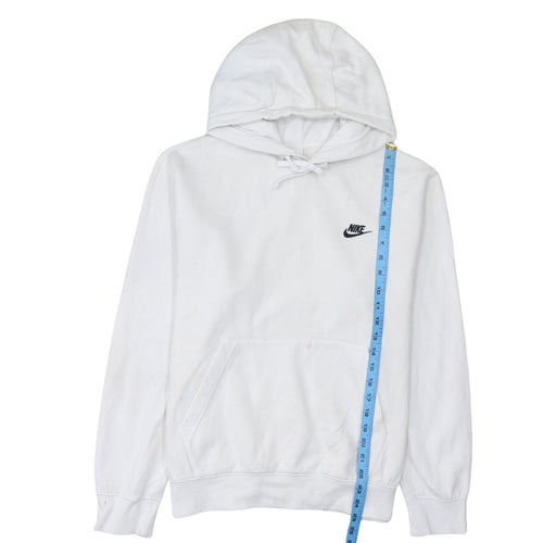 Nike Men’s White Pullover Hoodie M Sports Fleece Sweatshirt