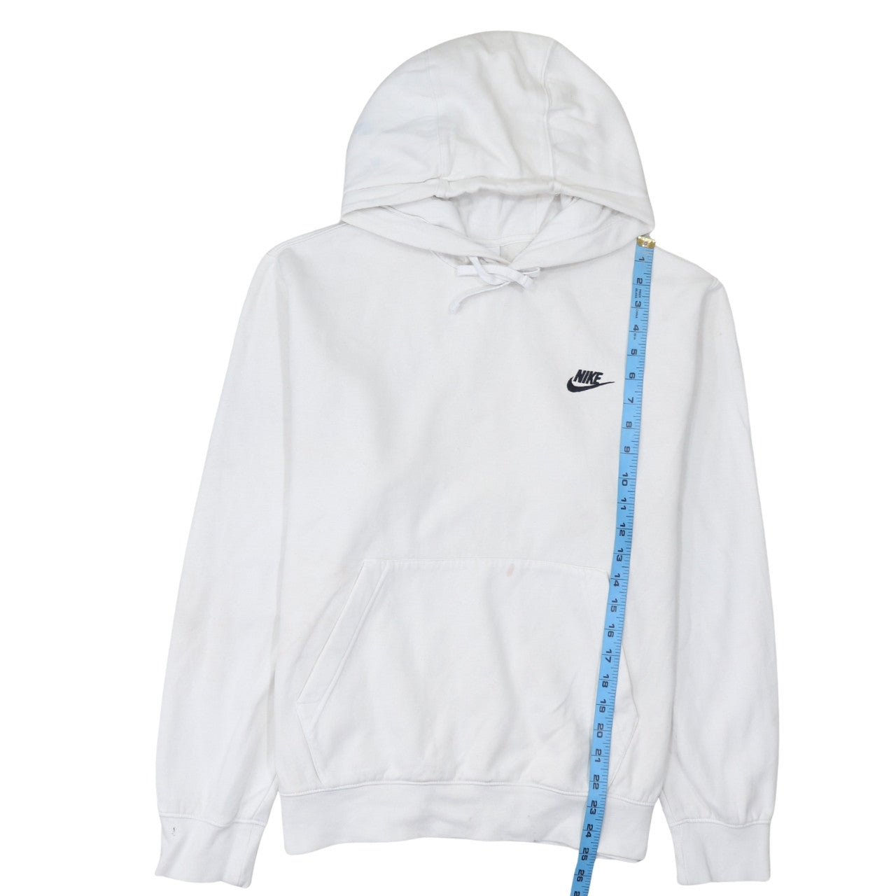 Nike Men’s White Pullover Hoodie M Sports Fleece Sweatshirt