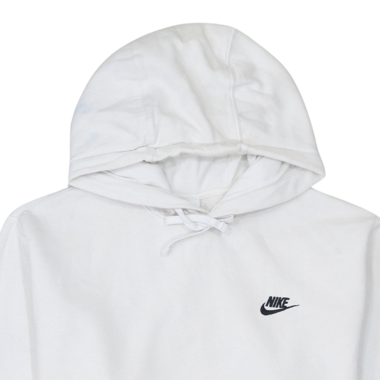 Nike Men’s White Pullover Hoodie M Sports Fleece Sweatshirt