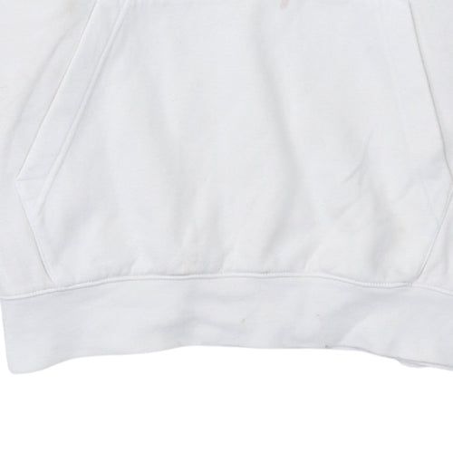 Nike Men’s White Pullover Hoodie M Sports Fleece Sweatshirt