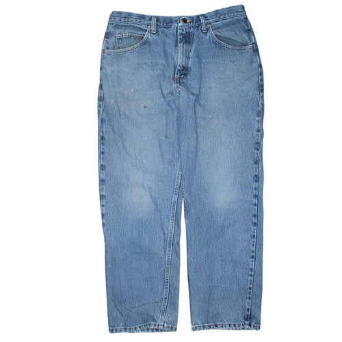 Wrangler Men's Blue Relaxed Fit Straight Jeans 34W 29L Denim