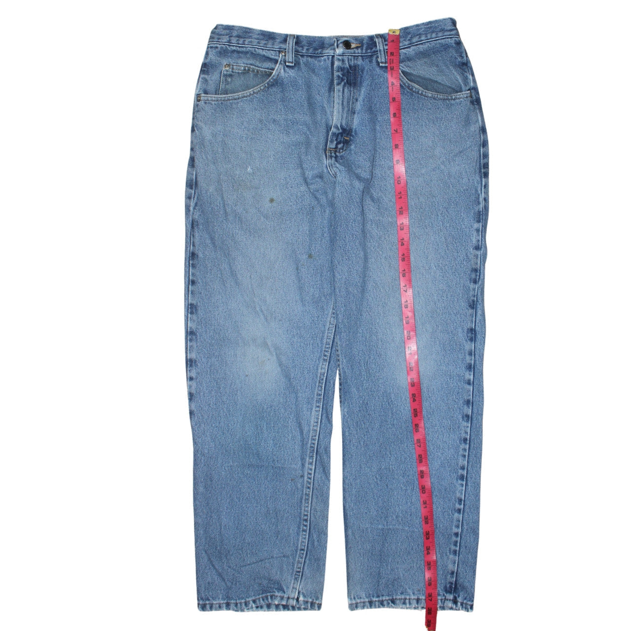 Wrangler Men's Blue Relaxed Fit Straight Jeans 34W 29L Denim