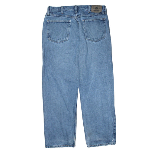Wrangler Men's Blue Relaxed Fit Straight Jeans 34W 29L Denim