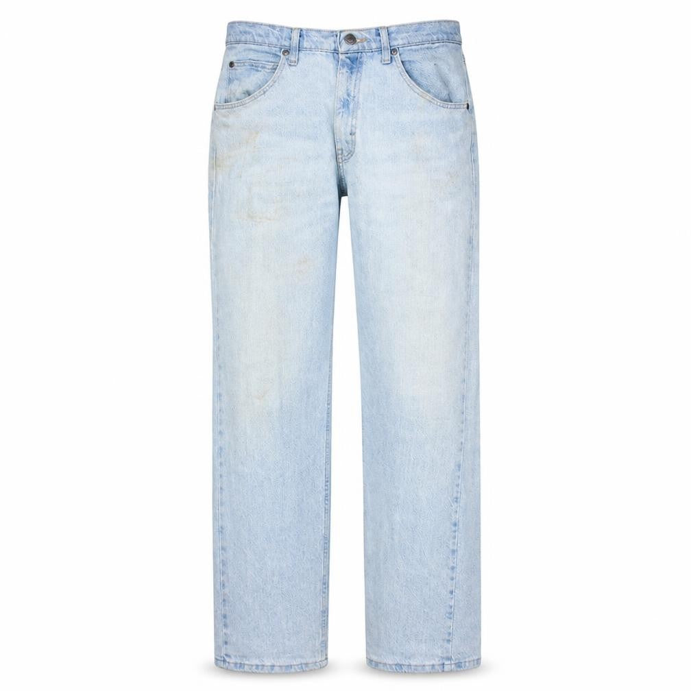 Wrangler Men's Blue 32x34 Straight Leg Light Wash Denim Jeans