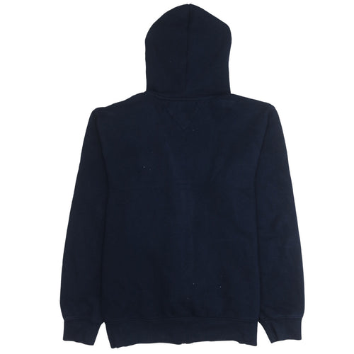 Tommy Hilfiger Men's Blue Full Zip Hoodie M Logo Embroidered Classic
