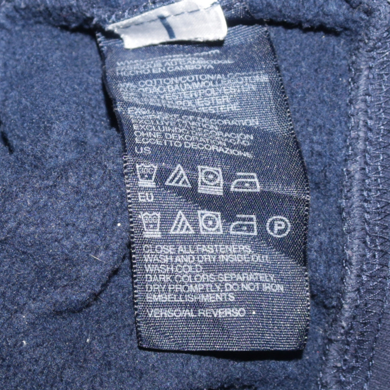 Tommy Hilfiger Men's Blue Full Zip Hoodie M Logo Embroidered Classic