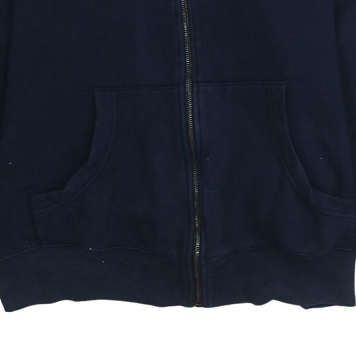 Tommy Hilfiger Men's Blue Full Zip Hoodie M Logo Embroidered Classic
