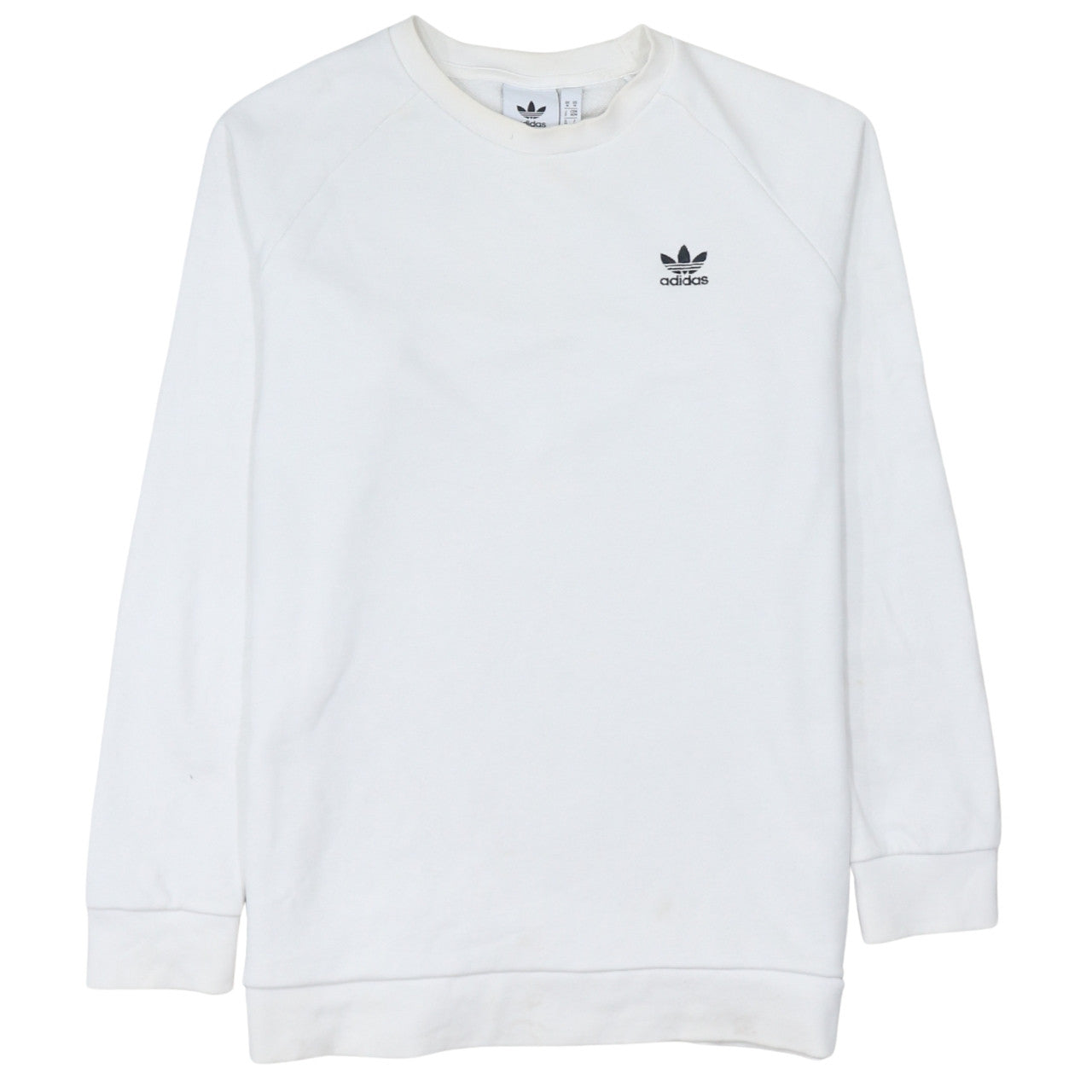 Adidas Men's White Crew Neck Pullover Sweatshirt Size M
