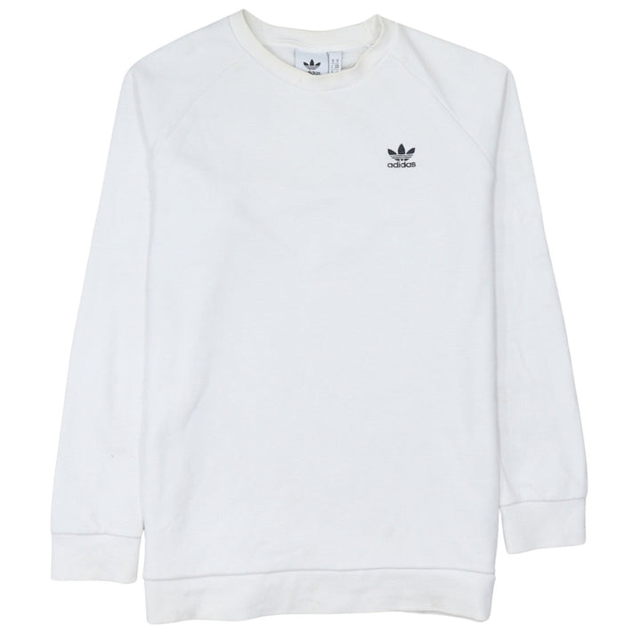 Adidas Men's White Crew Neck Pullover Sweatshirt Size M