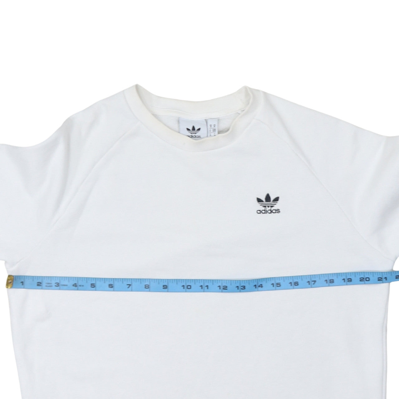 Adidas Men's White Crew Neck Pullover Sweatshirt Size M