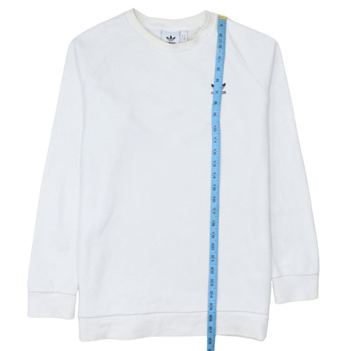 Adidas Men's White Crew Neck Pullover Sweatshirt Size M