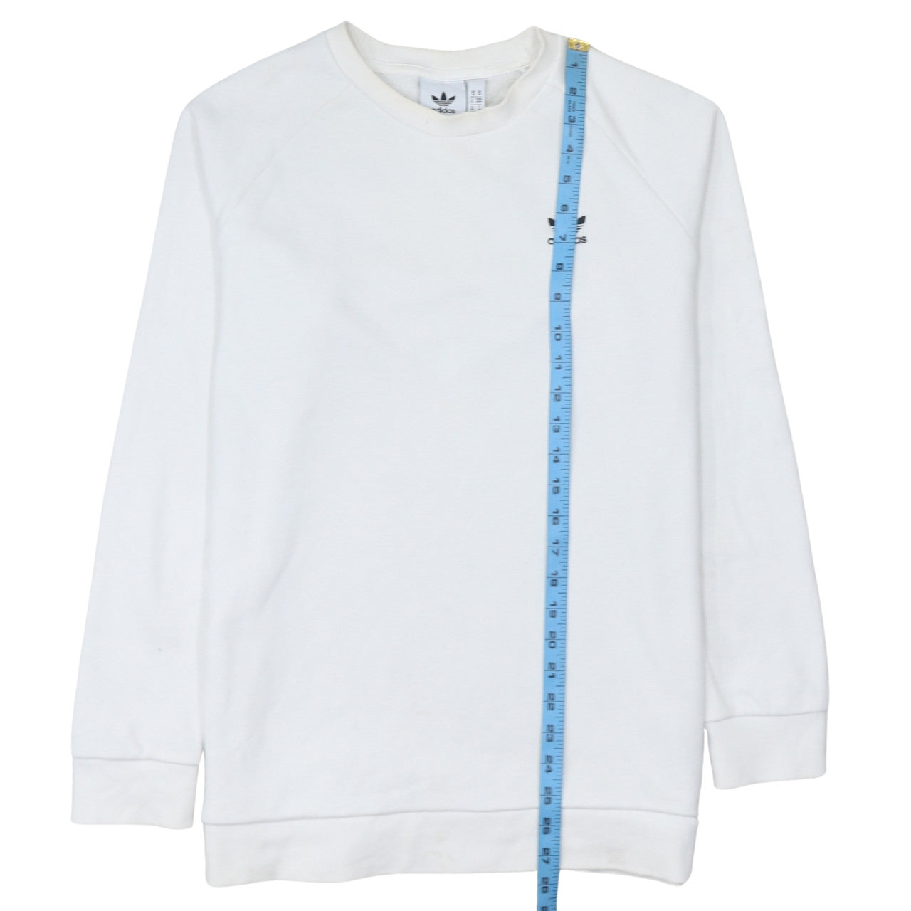 Adidas Men's White Crew Neck Pullover Sweatshirt Size M