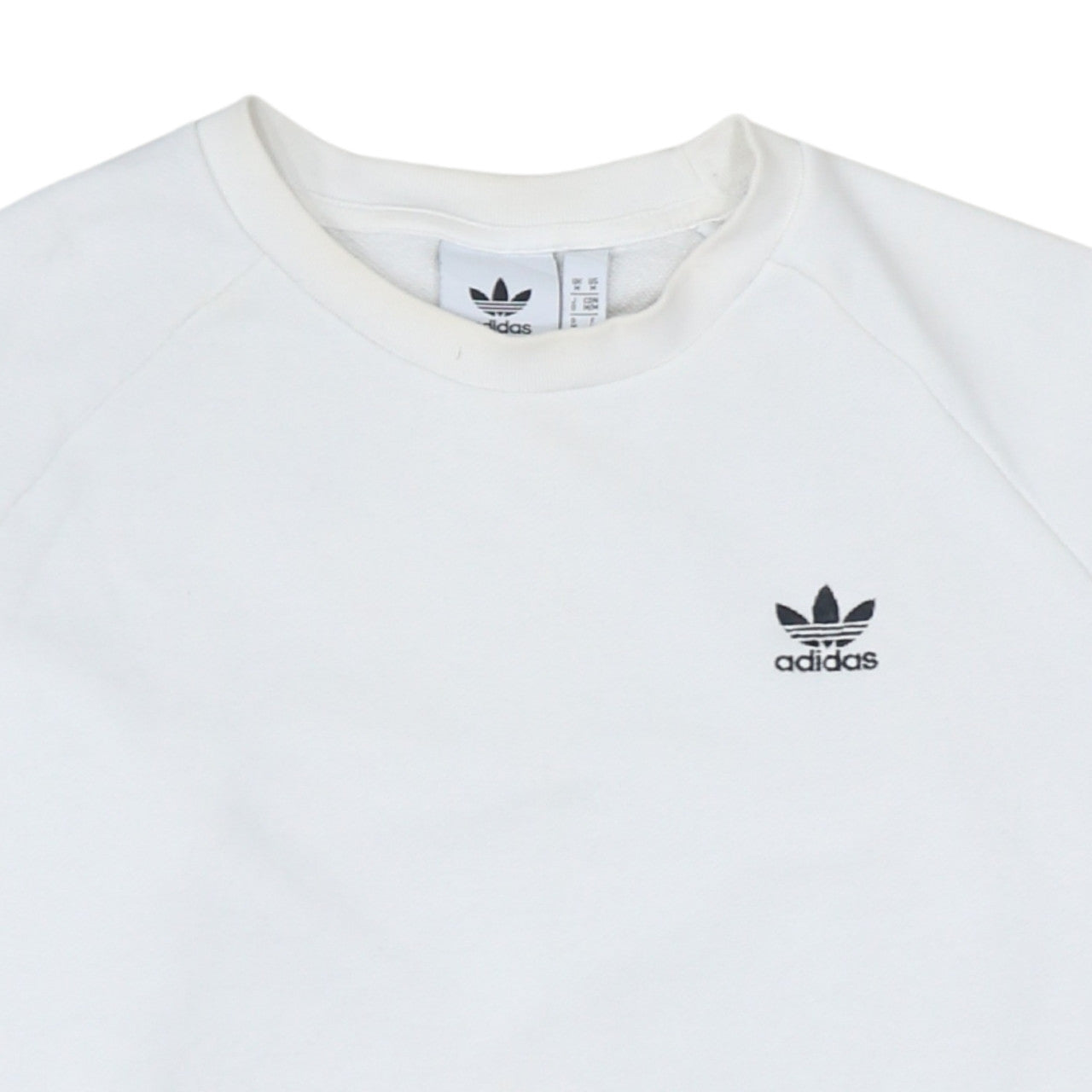 Adidas Men's White Crew Neck Pullover Sweatshirt Size M