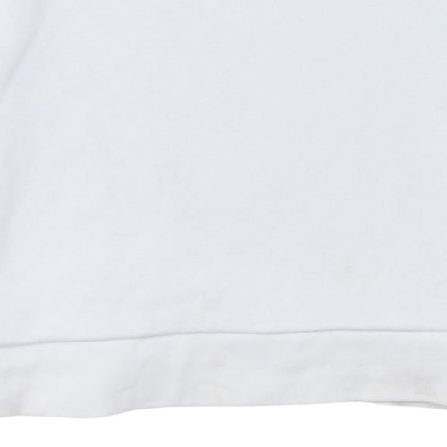 Adidas Men's White Crew Neck Pullover Sweatshirt Size M