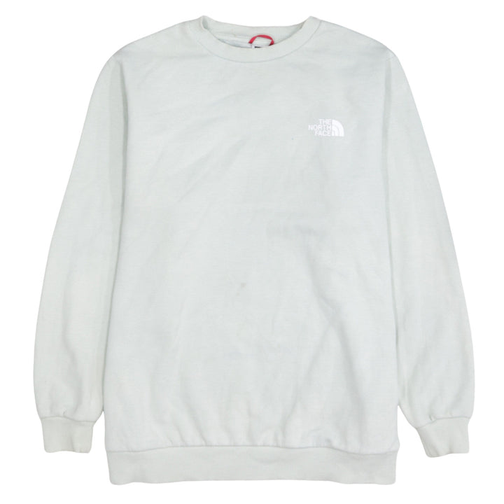 The North Face Womens White Sweatshirt 1X Crew Neck Logo Pullover